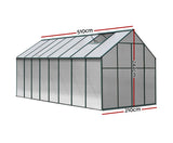 Gone Gardening Greenfingers Aluminium Greenhouse Polycarbonate - 5.1 x 2.4 x 2.1M