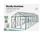 Gone Gardening Greenfingers Aluminium Greenhouse Polycarbonate - 5.1 x 2.4 x 2.1M