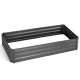 Greenfingers Galvanised Steel Raised Garden Bed 150 x 90 x 30cm - Aluminium Grey