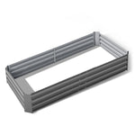 Greenfingers Galvanised Steel Raised Garden Bed Instant Planter 210 x 90 Aluminium