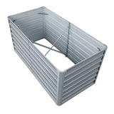 Greenfingers Galvanised Steel Raised Garden Bed Instant Planter 160 x 80 x 77cm Aluminium X2