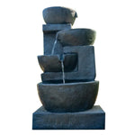 PROTEGE-Solar-Fountain-Feature-Outdoor-4-Bowl-with-LED-Lights-Charcoal