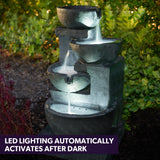 PROTEGE-Solar-Fountain-Feature-Outdoor-4-Bowl-with-LED-Lights-Charcoal