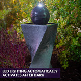 PROTEGE-Solar-Water-Fountain-Twisted-Design-Outdoor-with-LED-Lights-Black