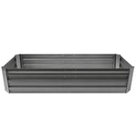 Greenfingers Galvanised Steel Raised Garden Bed 150 x 90 x 30cm - Aluminium Grey