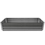 Greenfingers Galvanised Steel Raised Garden Bed 150 x 90 x 30cm - Aluminium Grey