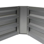 Greenfingers Galvanised Steel Raised Garden Bed 150 x 90 x 30cm - Aluminium Grey